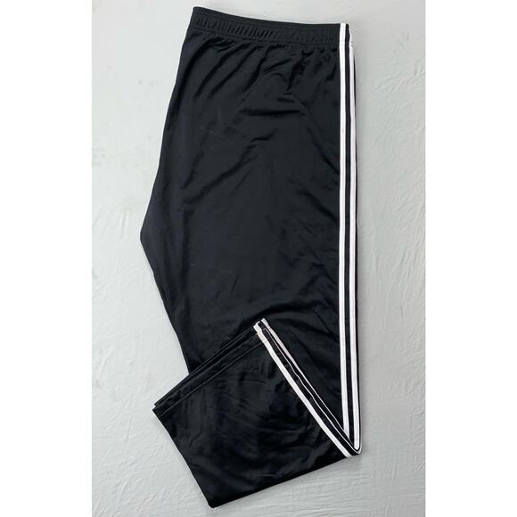 Adidas Men's Tricot Classic Black/White 3-Stripe Athletic Track Pants. Men's 4XL - Picture 1 of 9